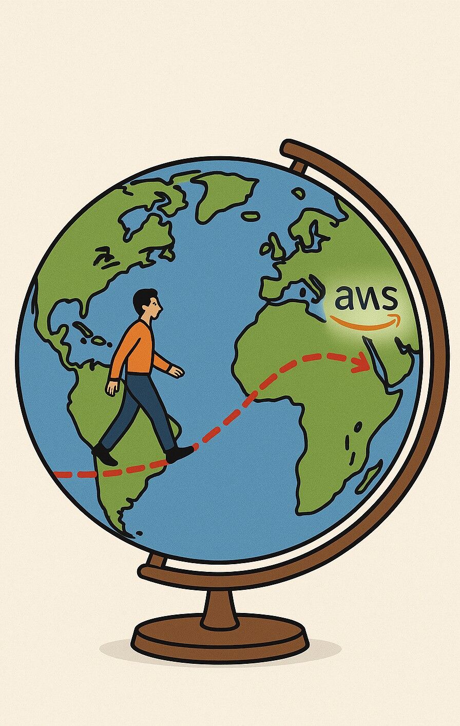 globo terraqueo y AWS